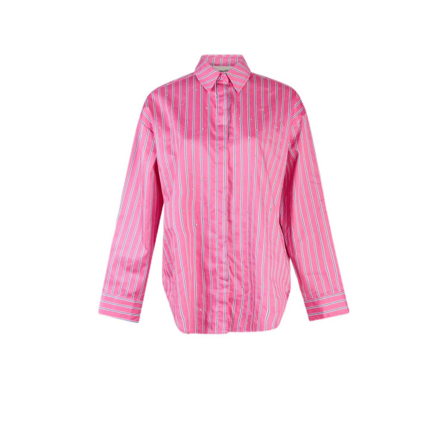 Shoeby gestreepte blouse roze