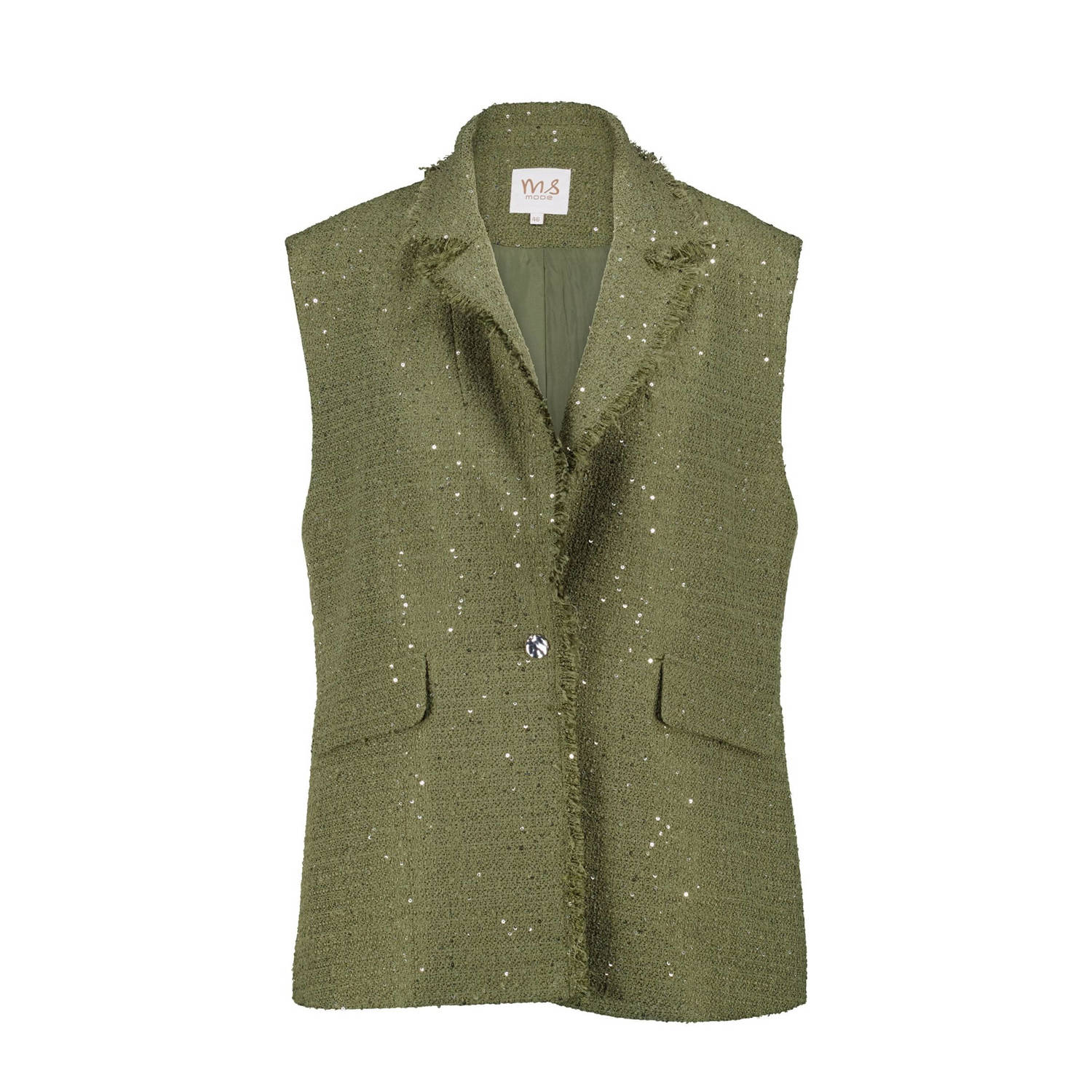 MS Mode gilet olijfgroen