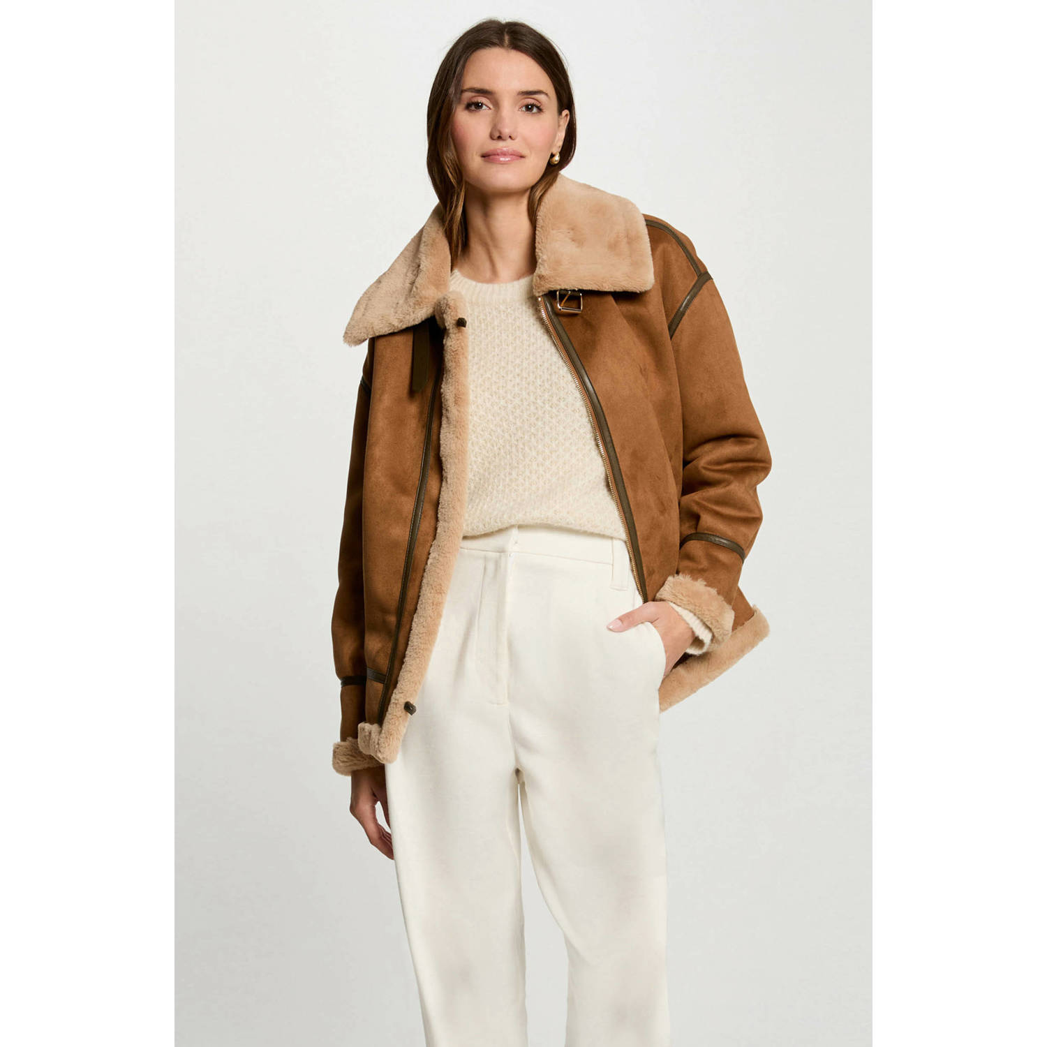 Morgan lammy coat winterjas camel