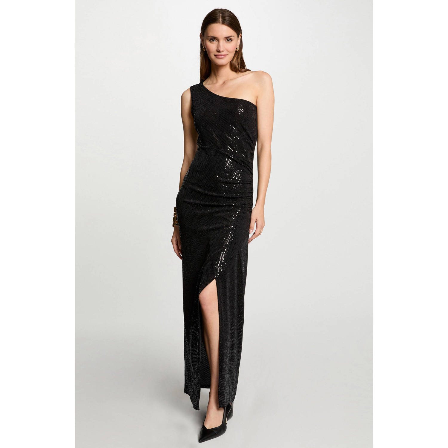 Morgan maxi jurk met pailletten zwart