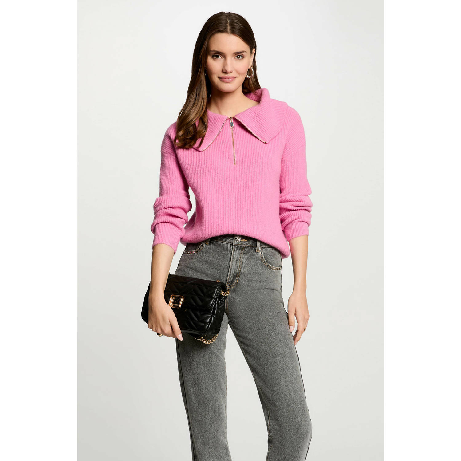 Morgan gebreide trui roze