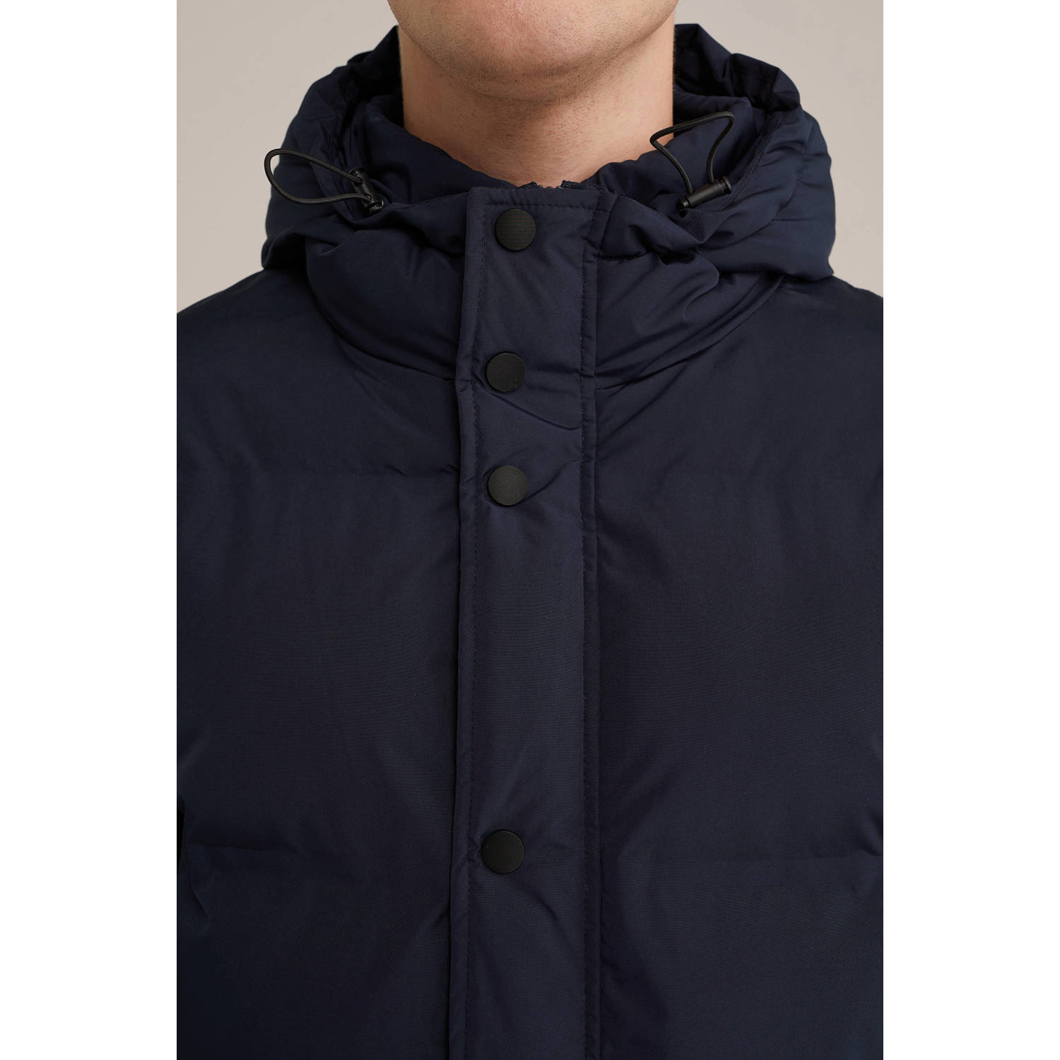 WE Fashion gewatteerde winterjas donkerblauw