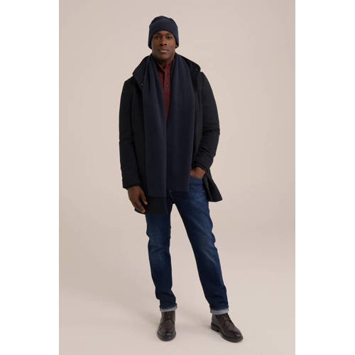 WE Fashion muts + sjaal donkerblauw afbeelding