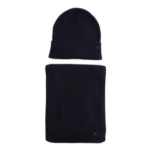 muts + sjaal donkerblauw
