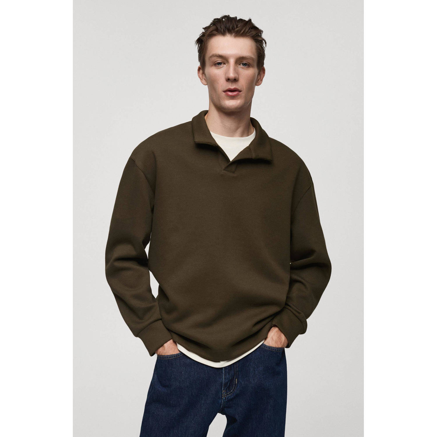 Mango Man sweater donkergroen