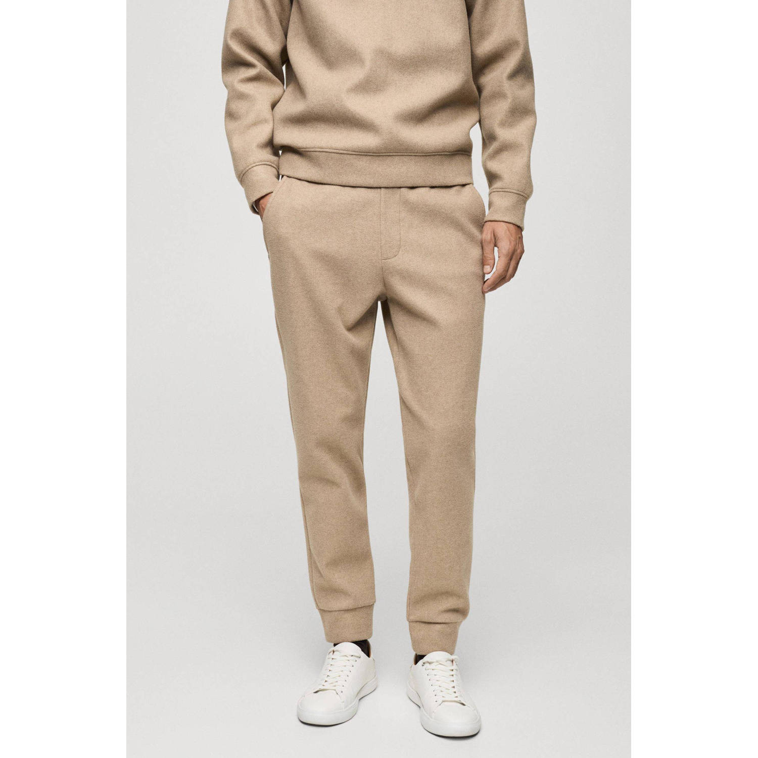 Mango Man comfort fit pantalon beige