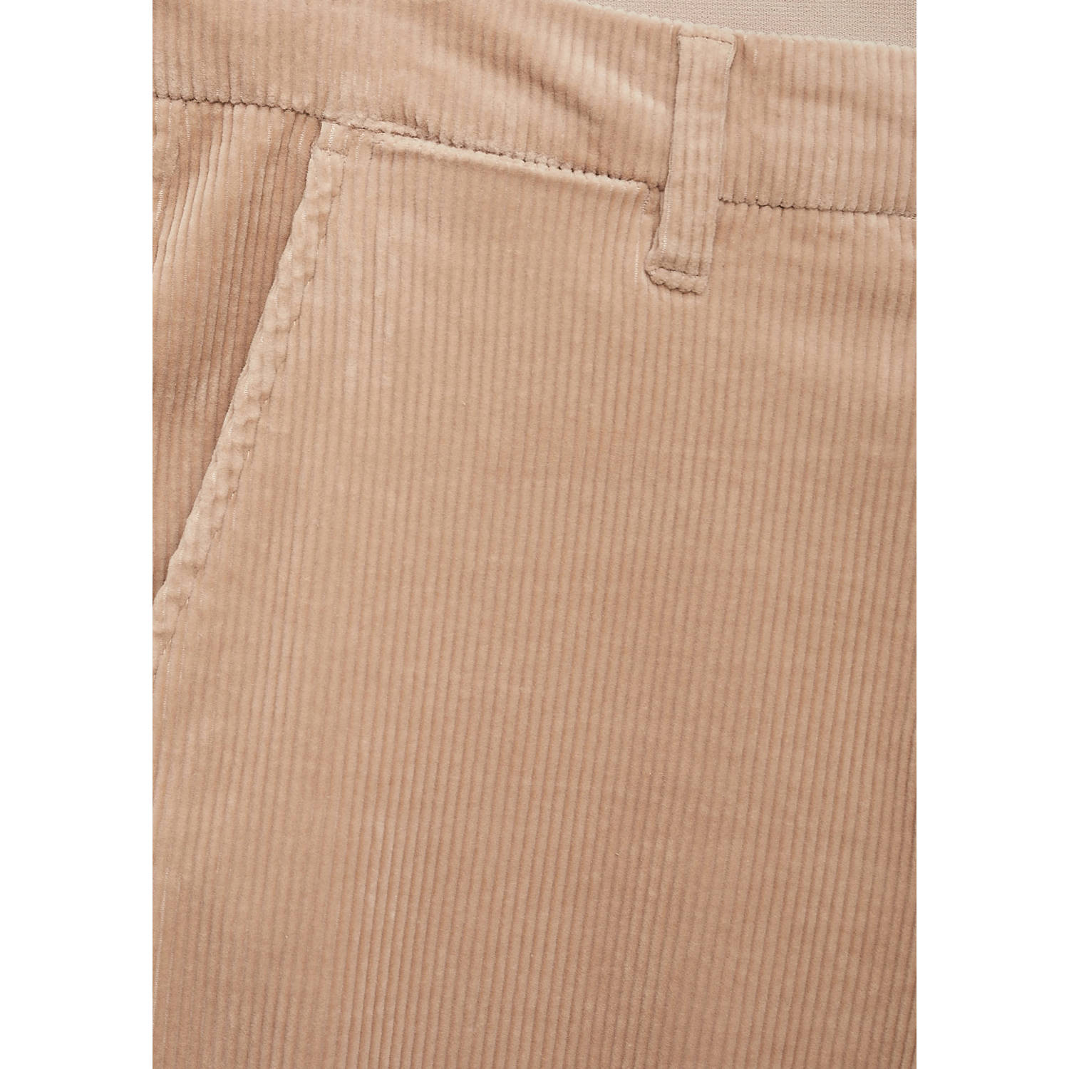 Mango Man corduroy slim fit broek lichtbeige