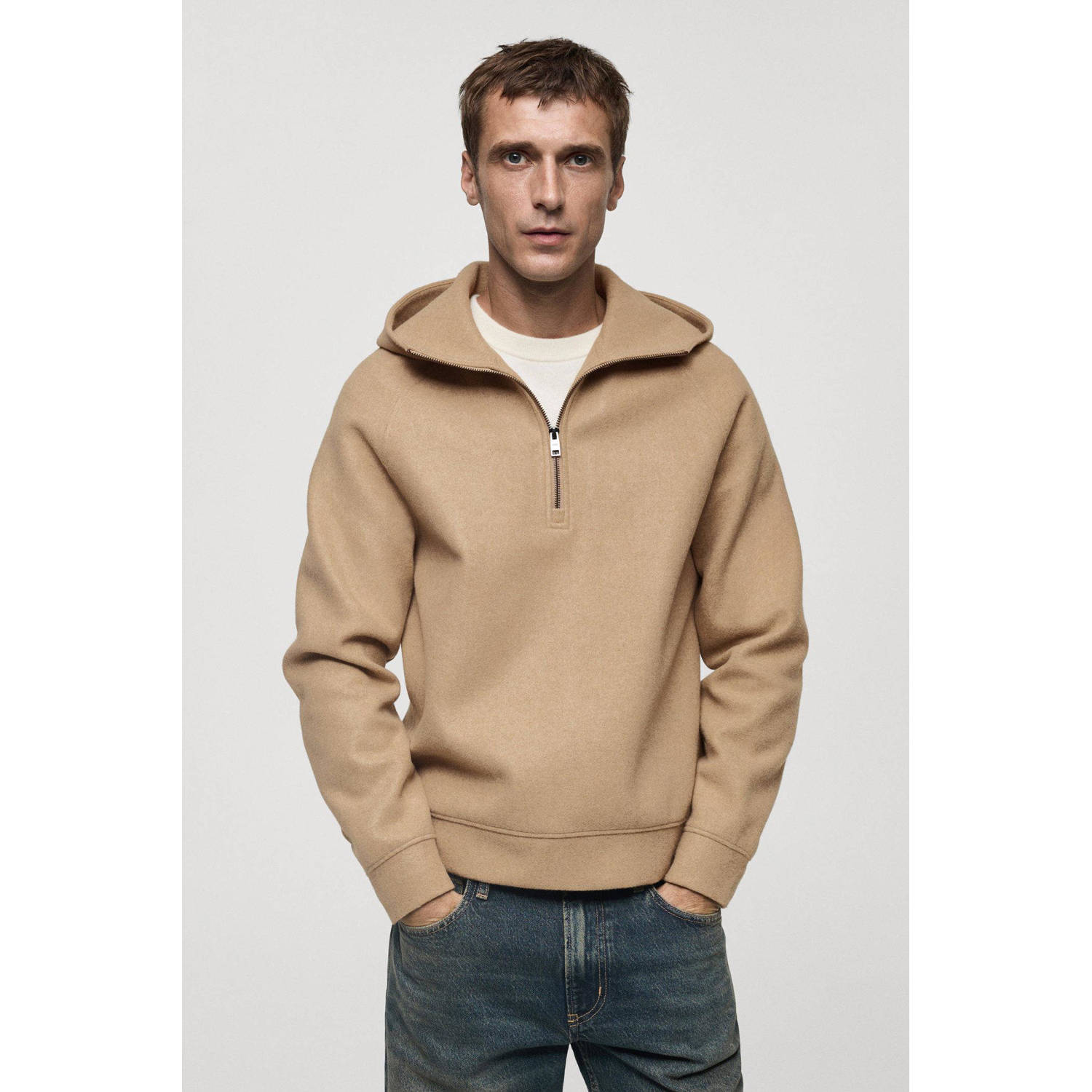 Mango Man hoodie beige
