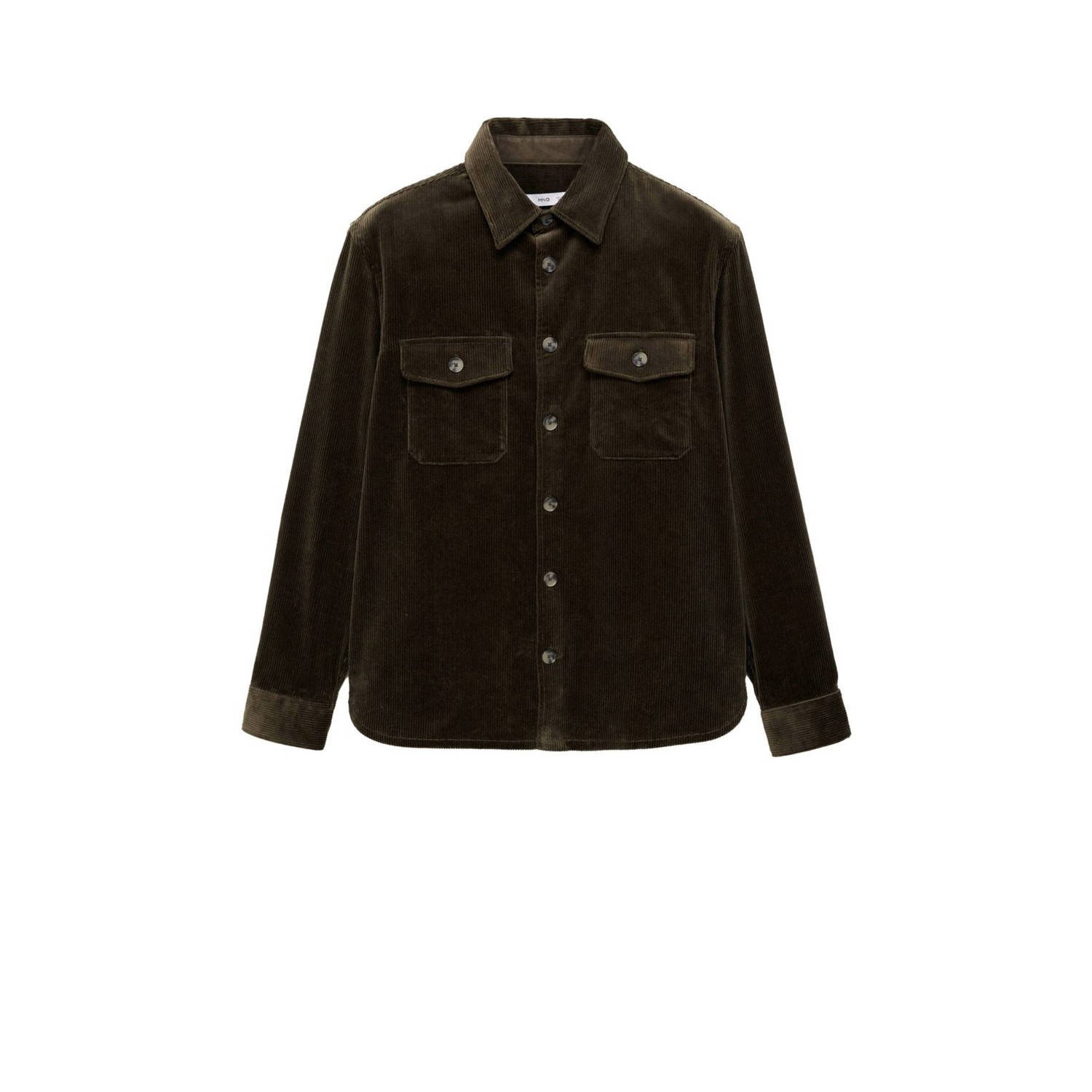 Mango Man overshirt donkergroen