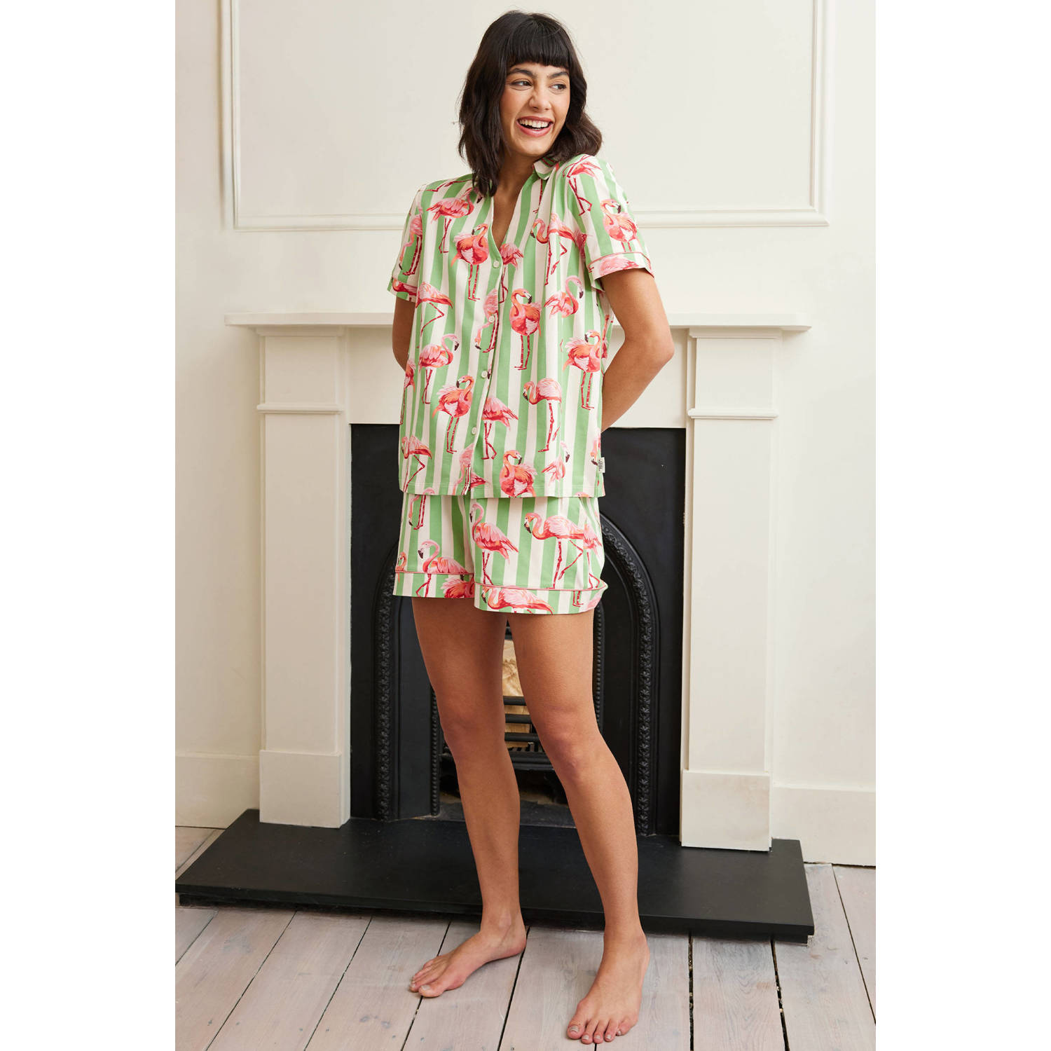 Chelsea Peers shortama groen wit