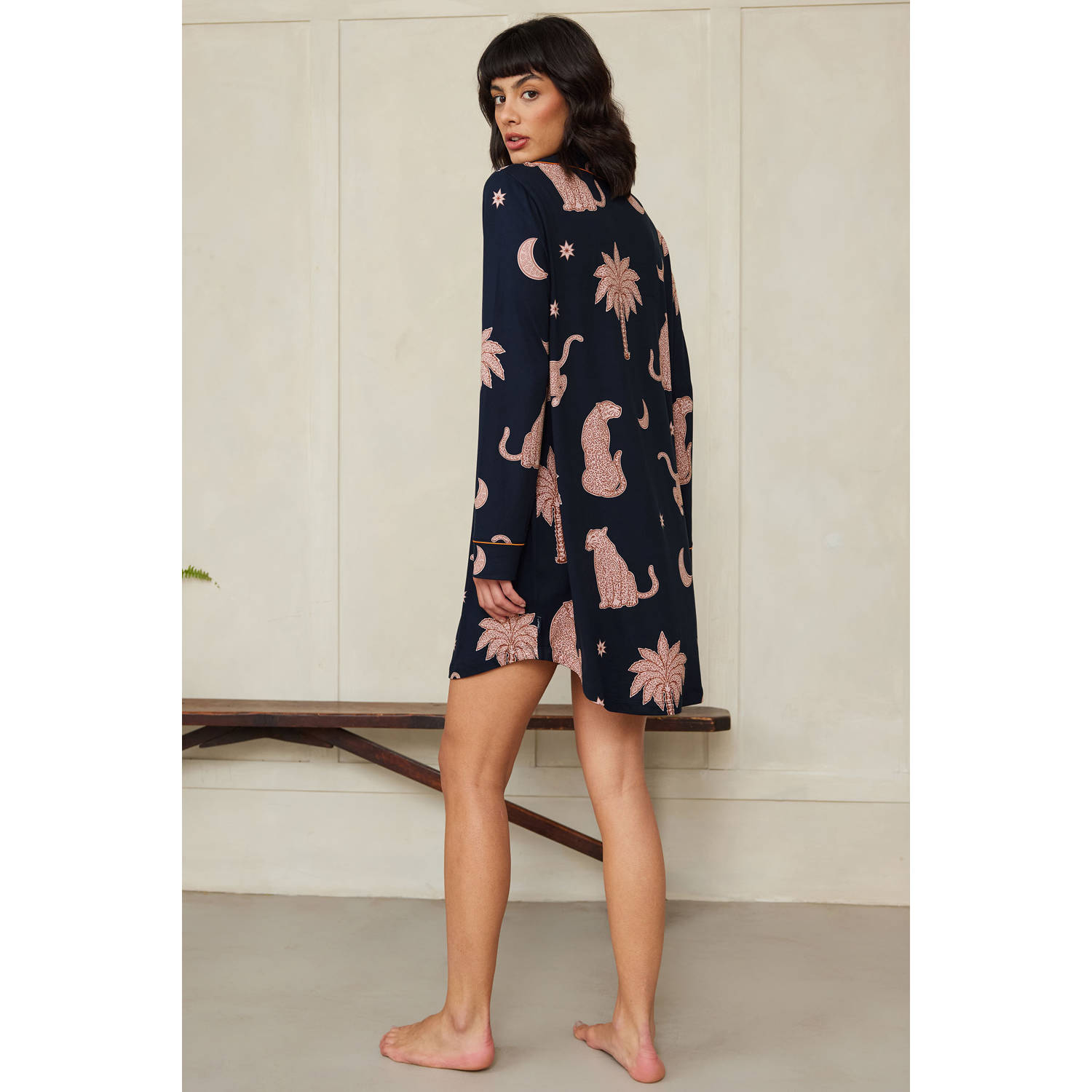 Chelsea Peers nachthemd donkerblauw