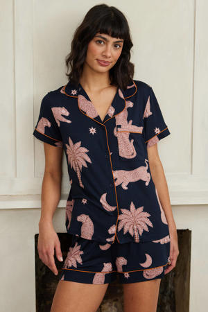 shortama donkerblauw