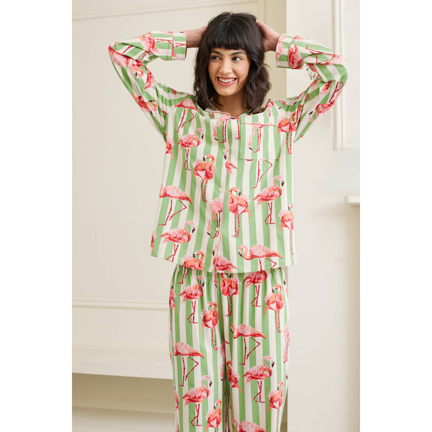 Chelsea Peers pyjama groen wit