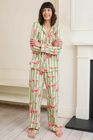 pyjama groen/wit