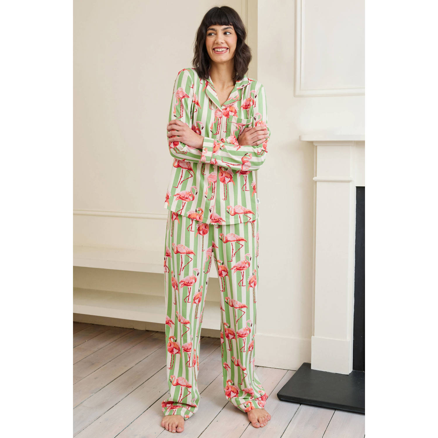Chelsea Peers pyjama groen wit