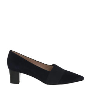 suède pumps donkerblauw