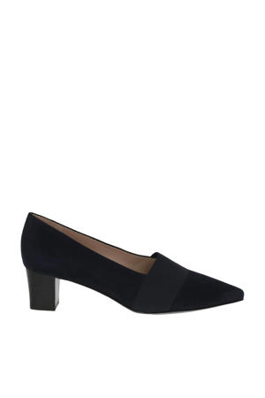 suède pumps donkerblauw