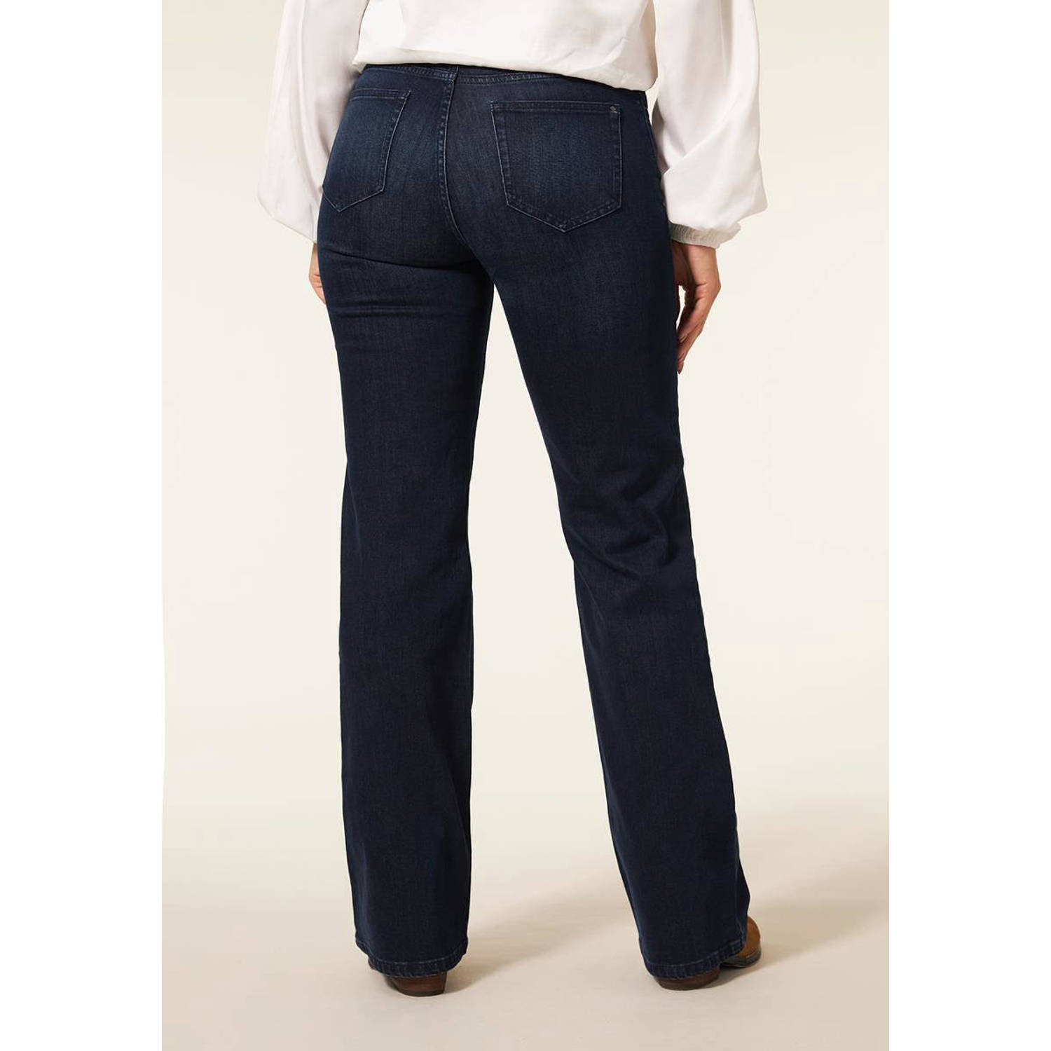 Miss Etam Lang wide leg jeans Jolie dark blue denim 36 inch