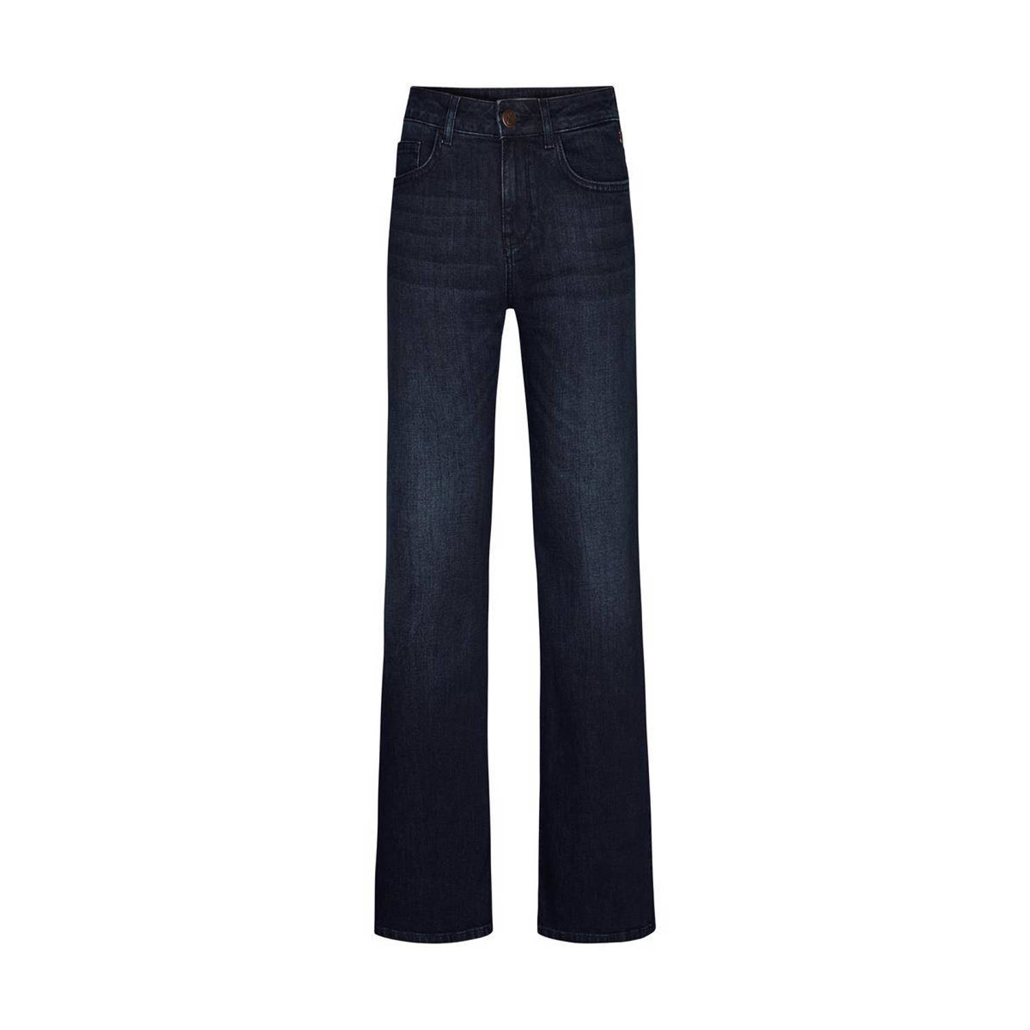 Miss Etam Lang wide leg jeans Jolie dark blue denim 36 inch