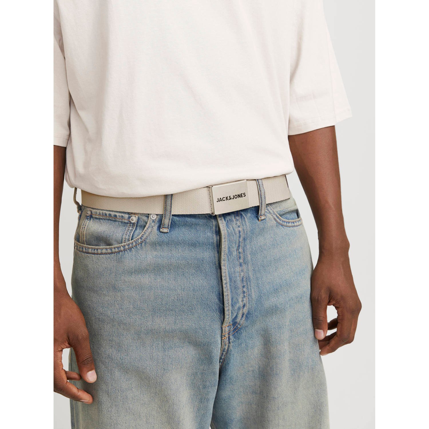 JACK & JONES riem JACSIMON ecru