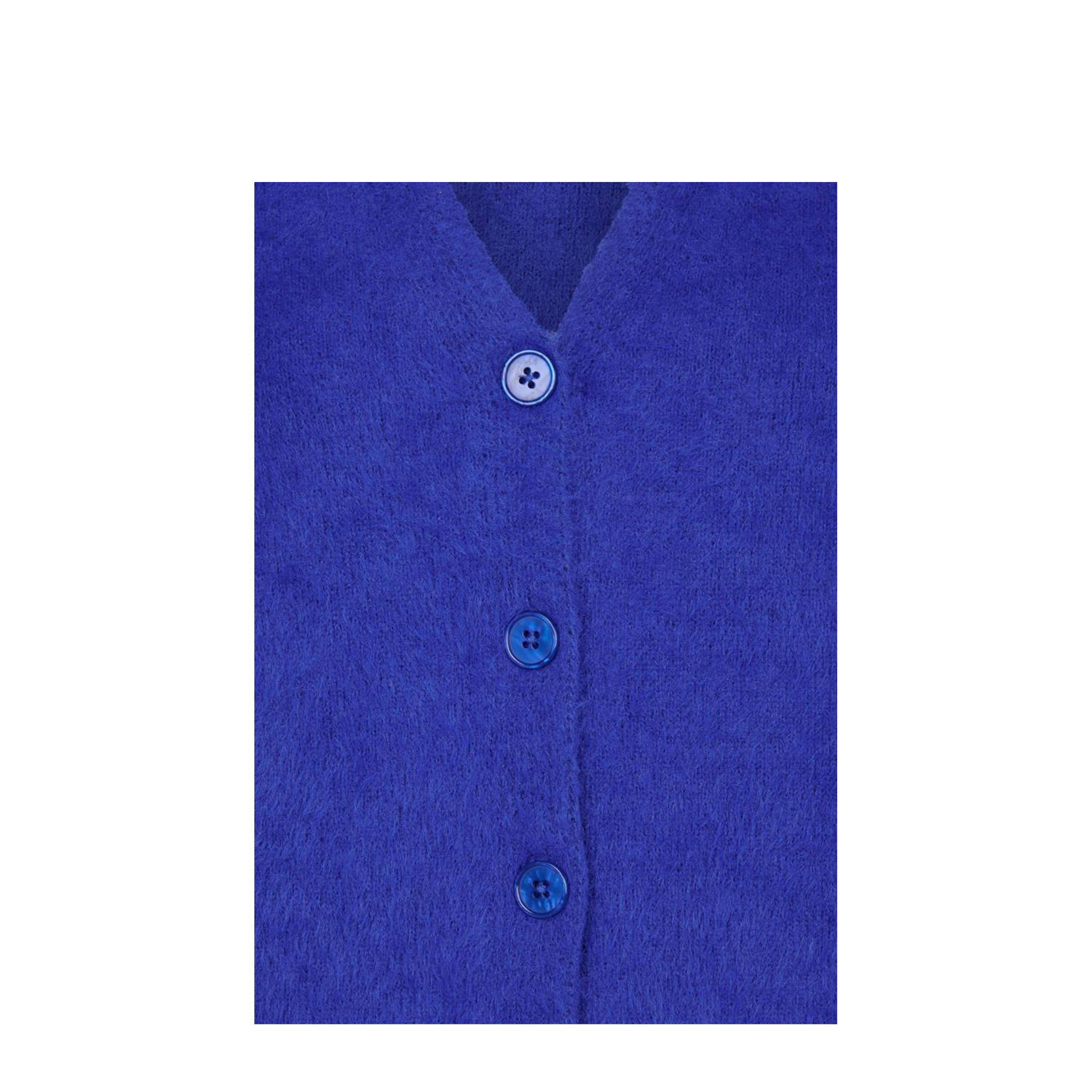 Miss Etam gebreid vest Maartje blauw