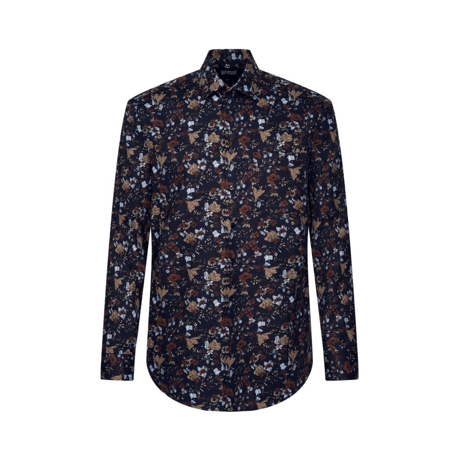 Seidensticker overhemd met printopdruk donkerblauw