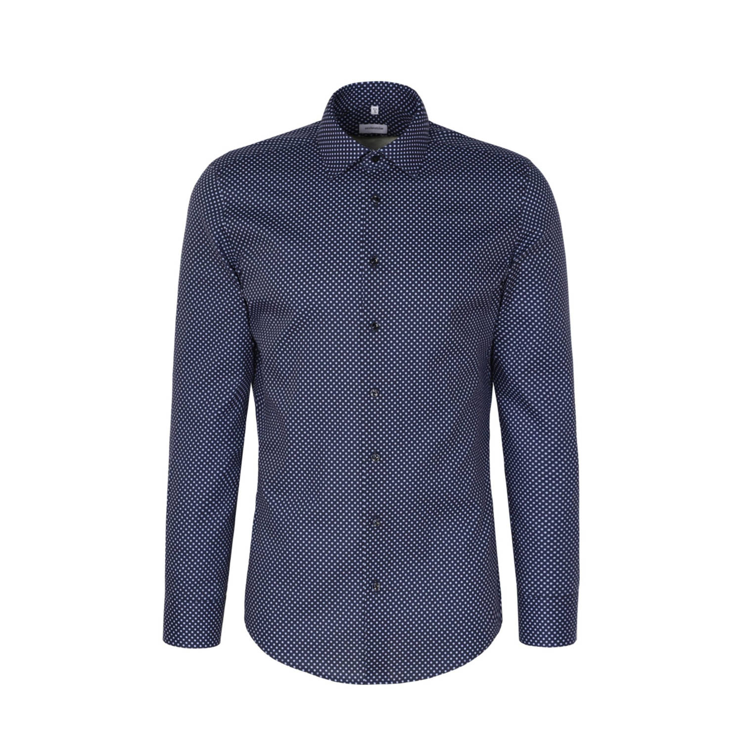 Seidensticker overhemd met printopdruk donkerblauw