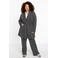 YOEK straight fit broek met all over print zwart