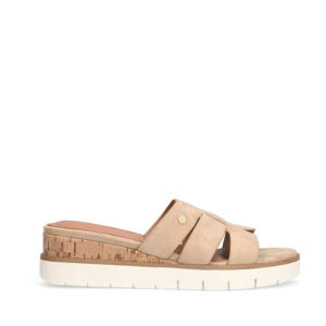   suède slippers beige