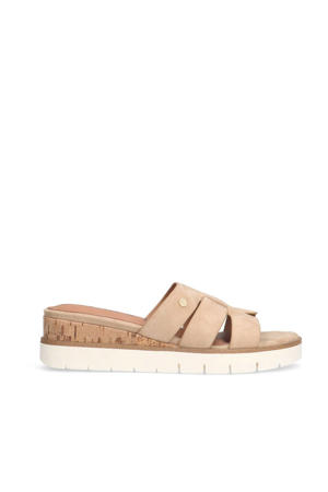   suède slippers beige