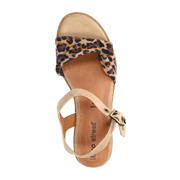 thumbnail: No Stress suède sandalen met panterprint beige