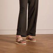 thumbnail: No Stress suède sandalen met panterprint beige