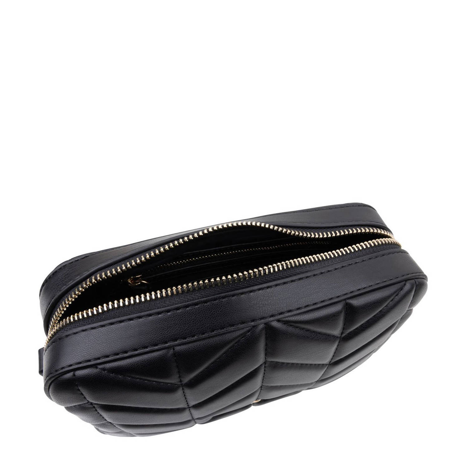 Valentino Bags doorgestikte crossbody tas Petal RE zwart