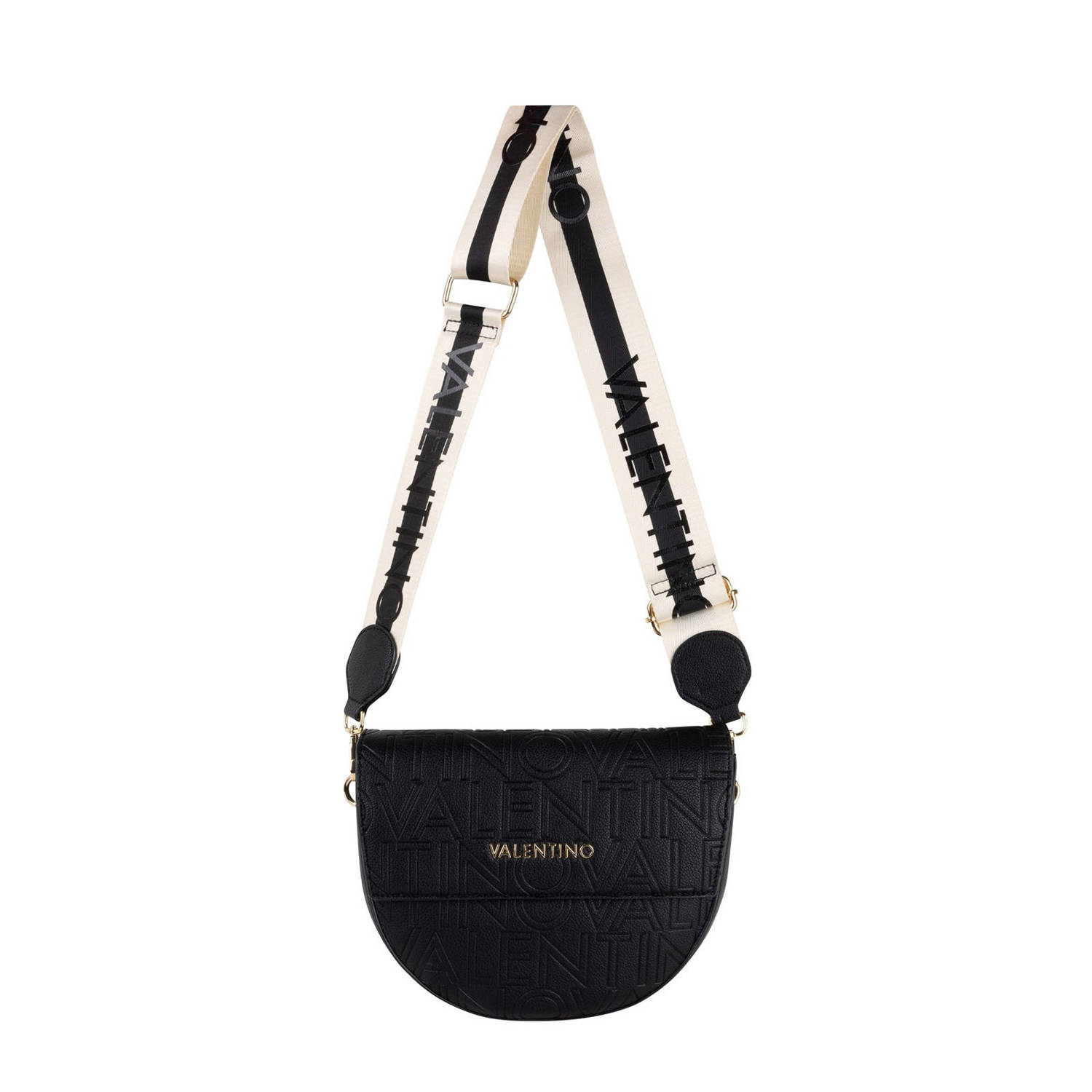 Valentino by Mario Valentino Elegante Pansy Flap BAG Black Dames