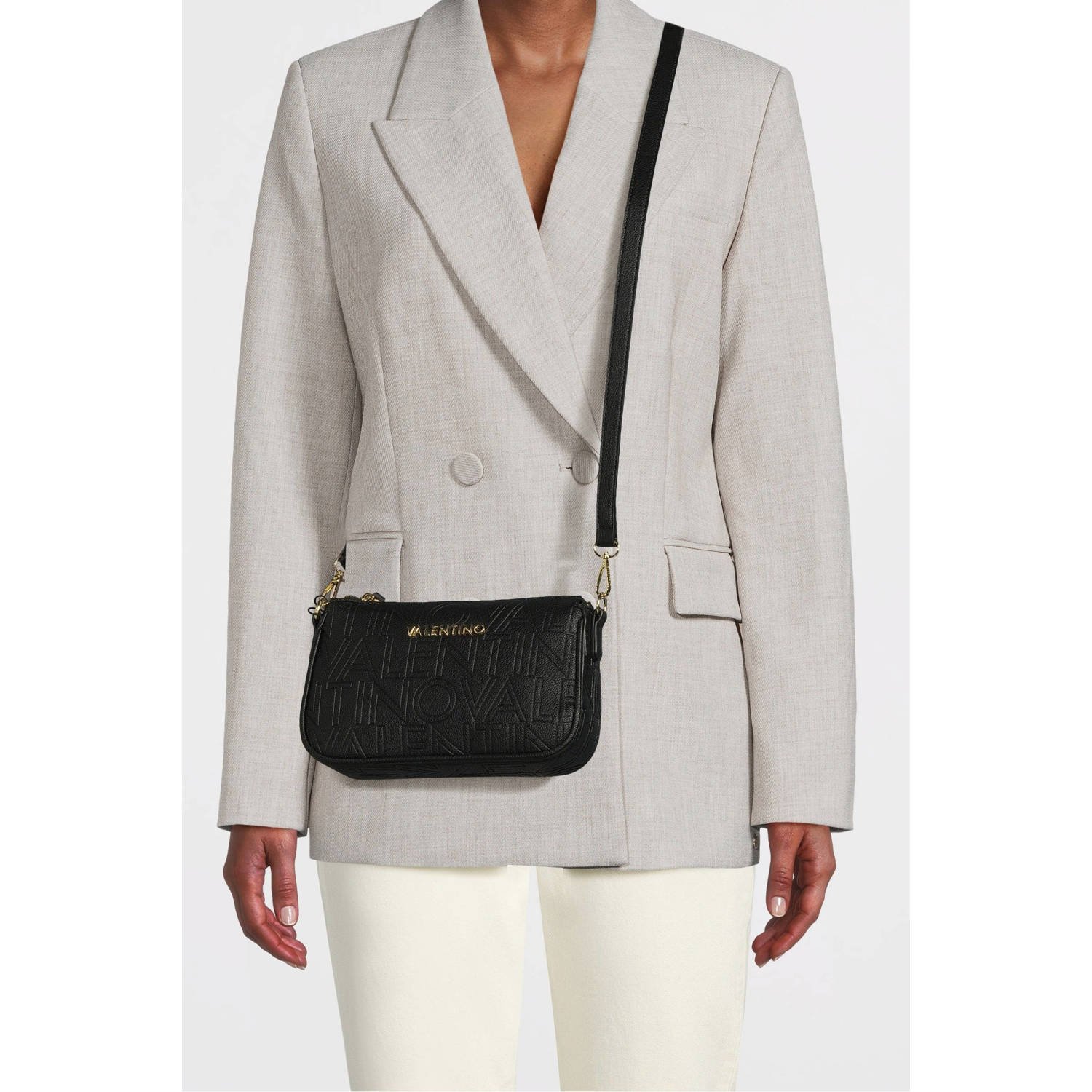 Valentino by Mario Valentino Zwarte Crossbodytas voor Stijlvolle Vrouwen Black Dames