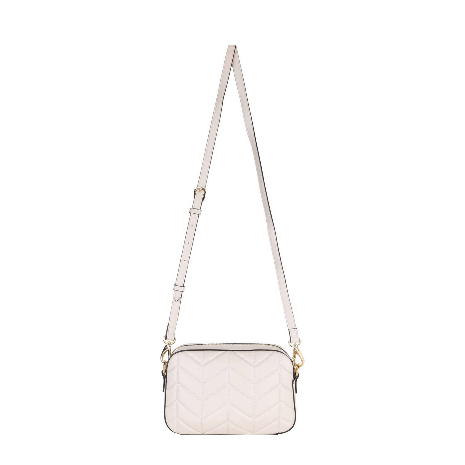 Valentino Bags doorgestikte crossbody tas Petal RE ecru