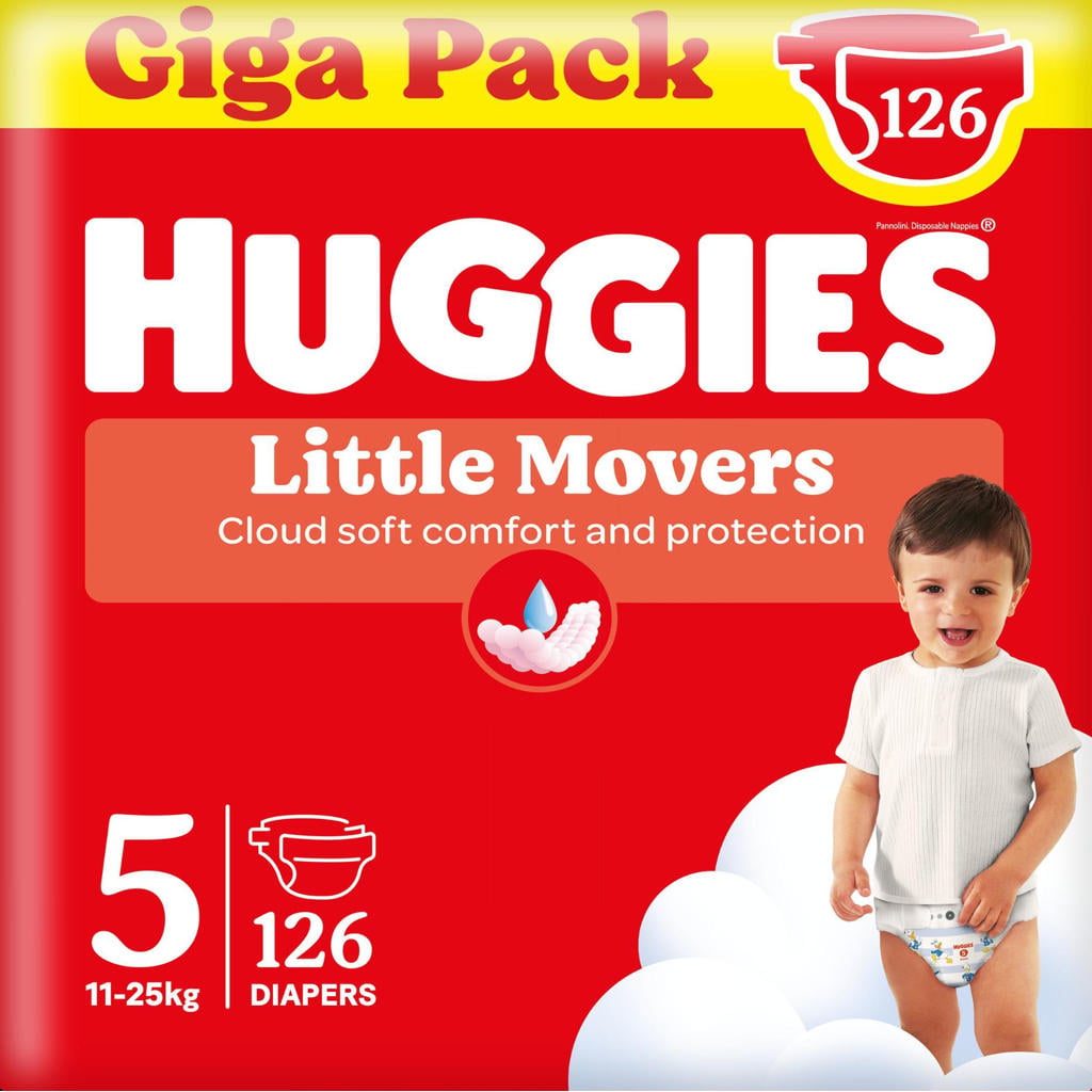 Huggies Little Movers luiers - maat 5 (11 - 25 kg) - 126 stuks