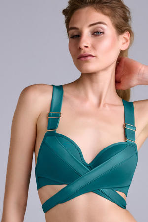 voorgevormde beugel bikinitop Cache Coeur petrol