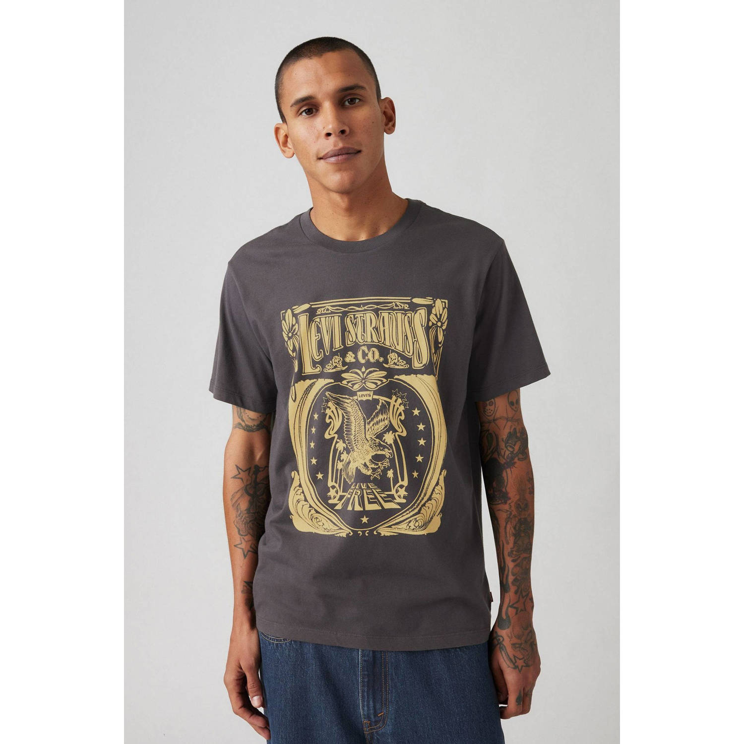 Levi's T-shirt antraciet