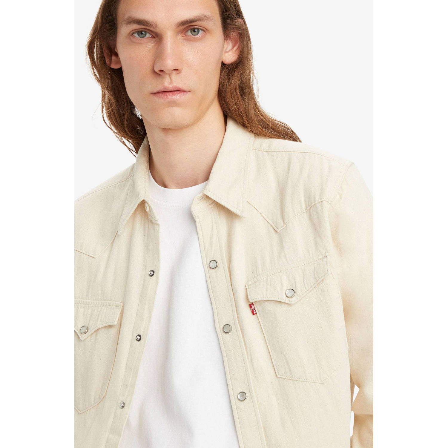 Levi's casual overhemd ecru