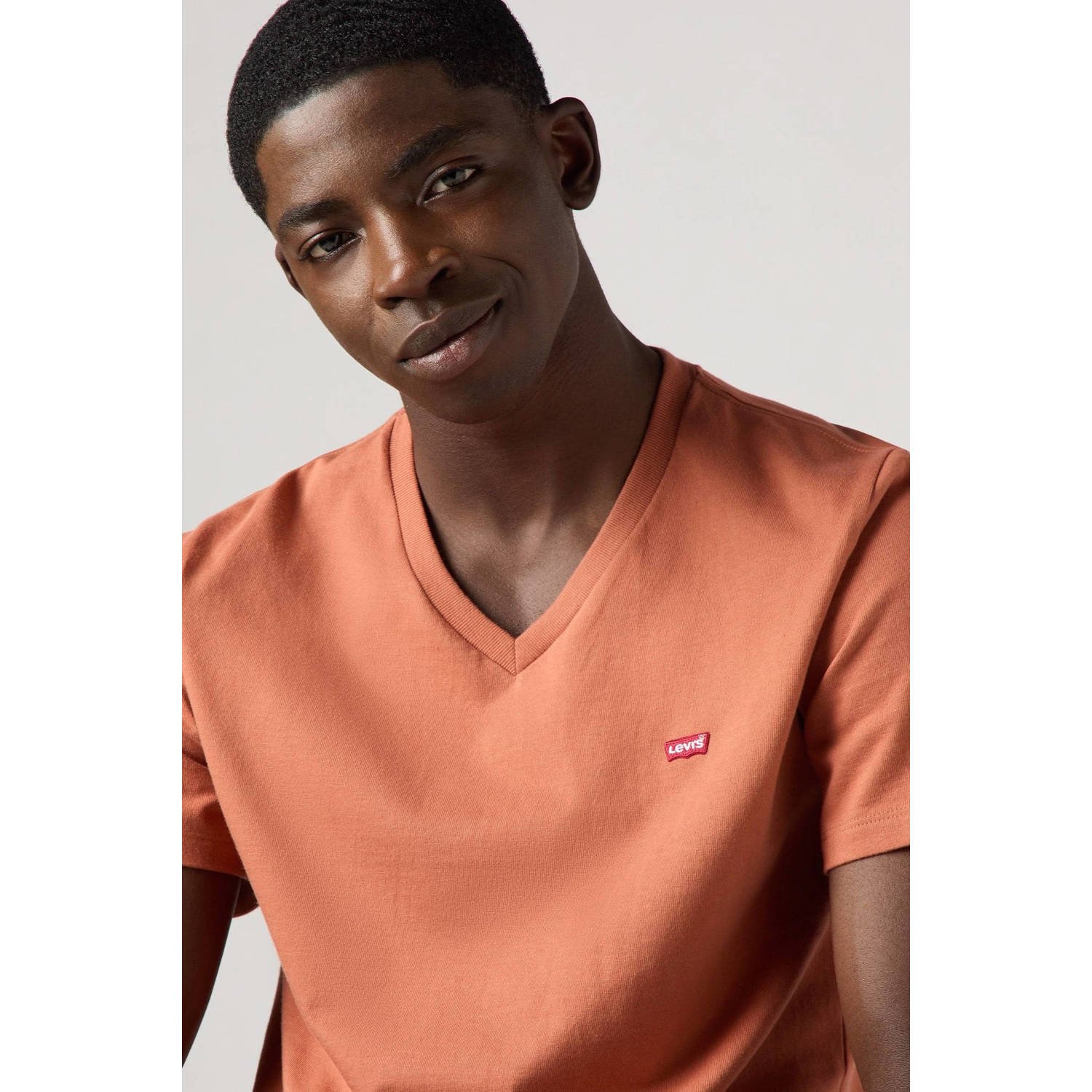 Levi's T-shirt koraalrood