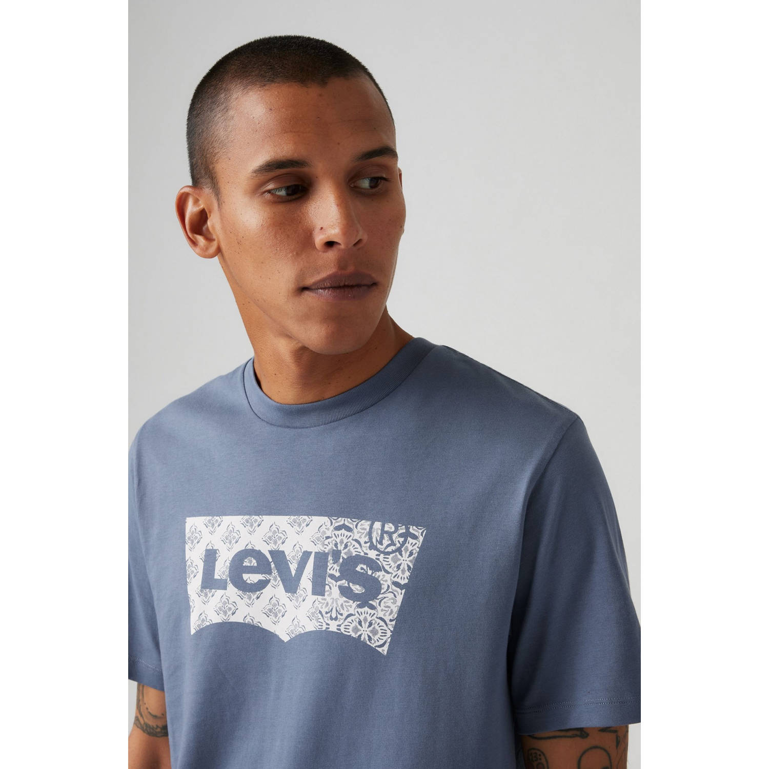 Levi's T-shirt grijsblauw