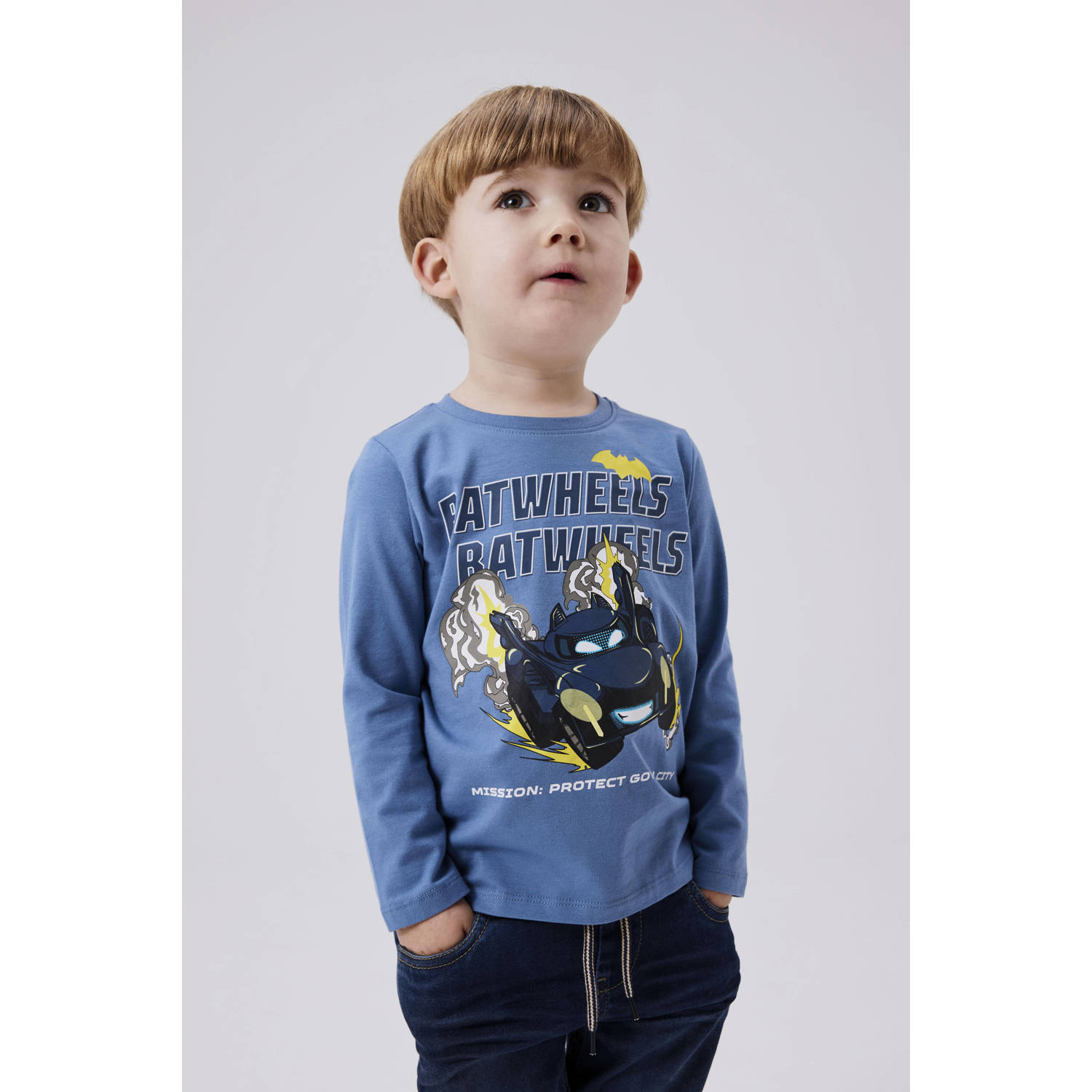 NAME IT MINI longsleeve NMMJATZY met printopdruk blauw