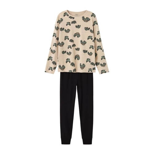 NAME IT KIDS pyjama NKMNIGHTSET ecru/zwart afbeelding