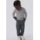 NAME IT MINI gestreepte longsleeve NMNBANI ecru/zwart