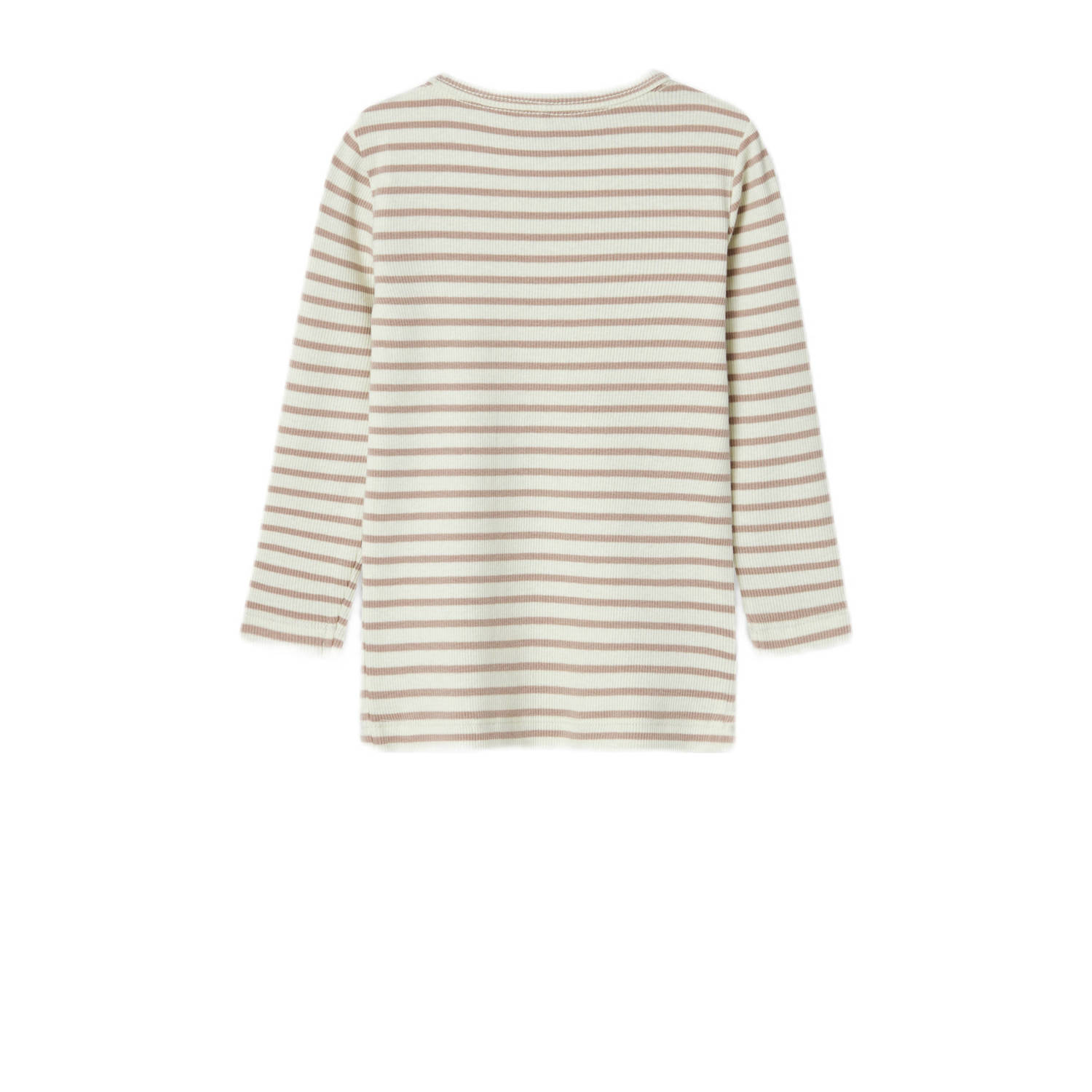 NAME IT MINI gestreepte longsleeve NMNBANI ecru taupe