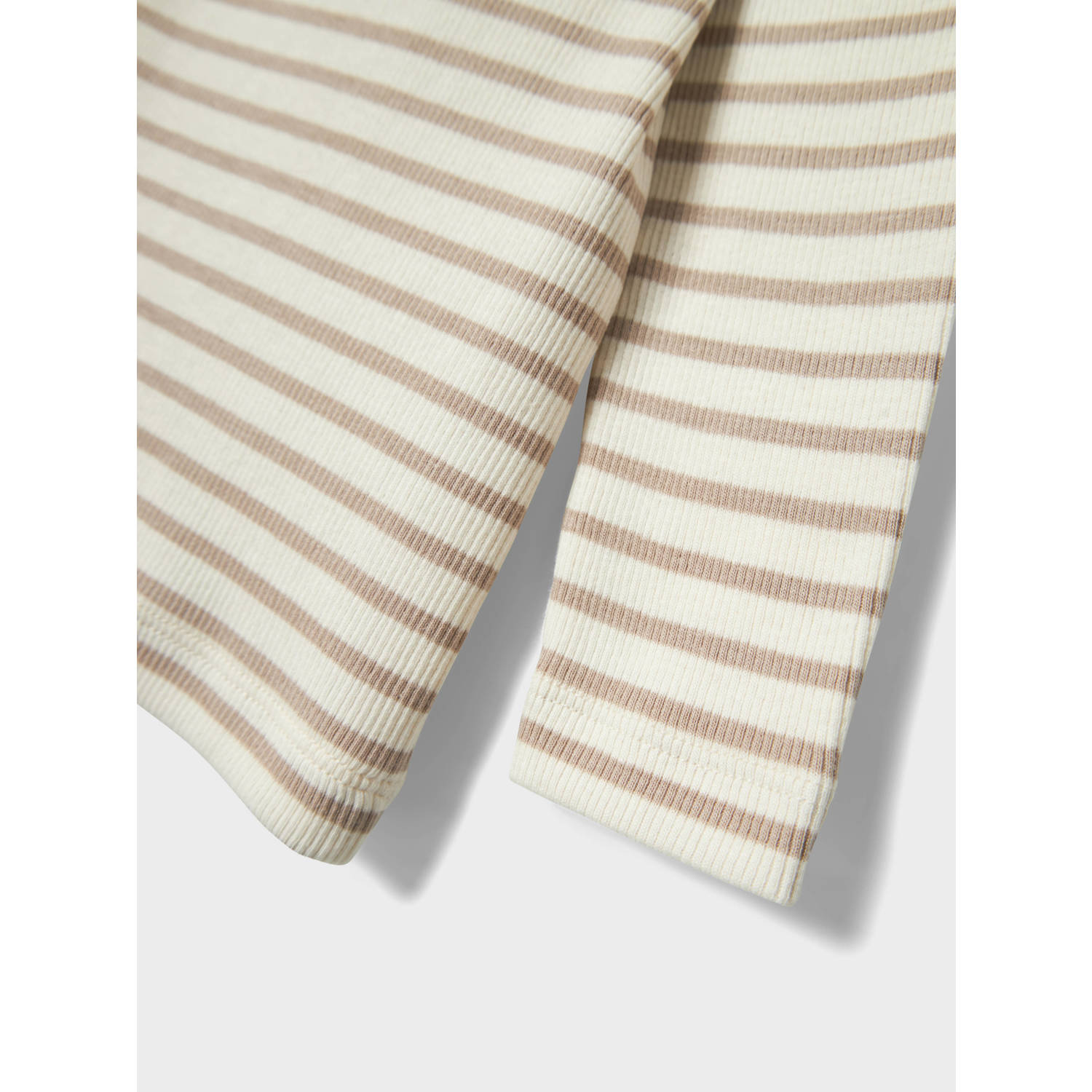 NAME IT MINI gestreepte longsleeve NMNBANI ecru taupe