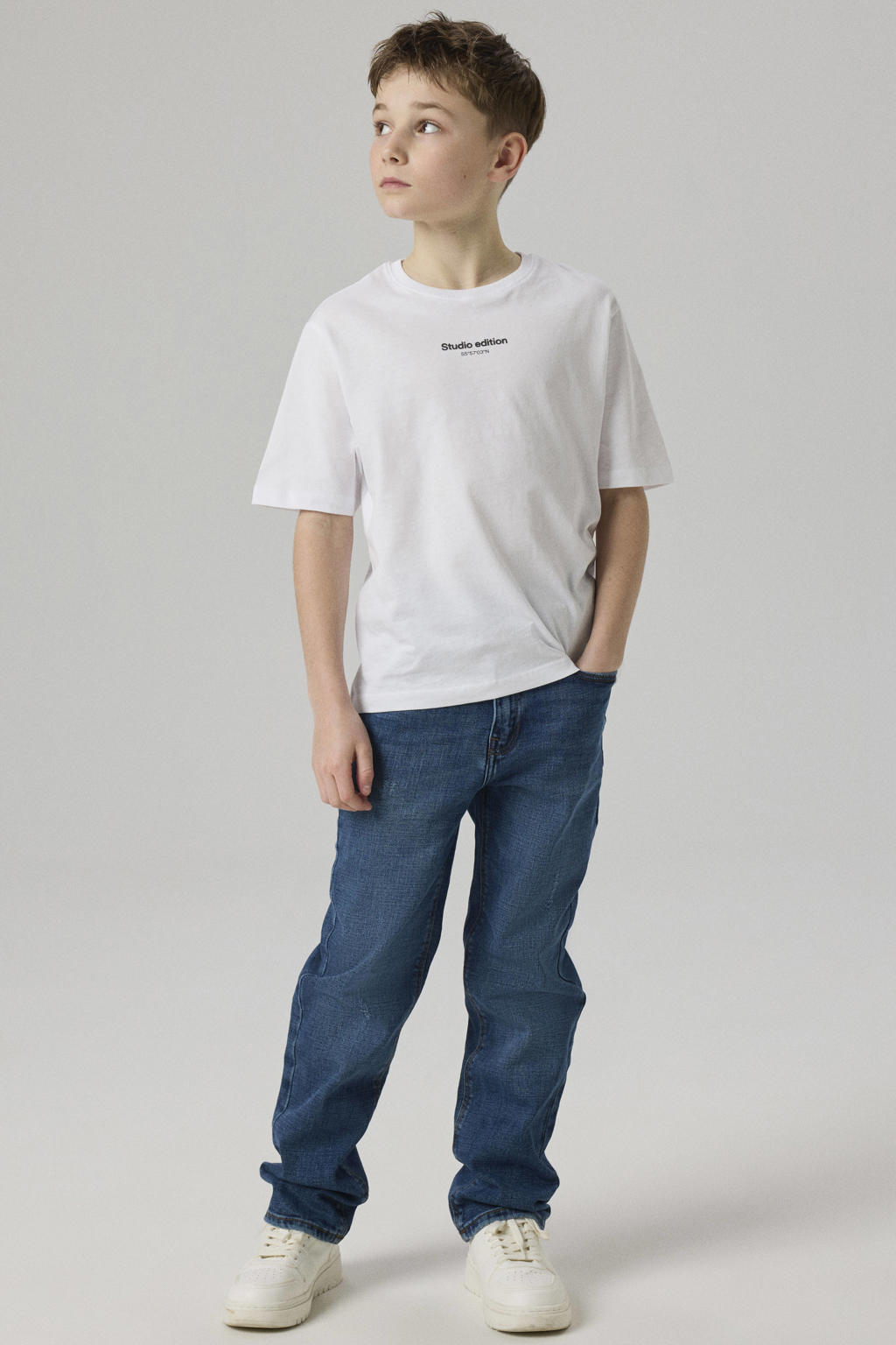 NAME IT KIDS straight leg jeans NKMRYAN dark blue denim