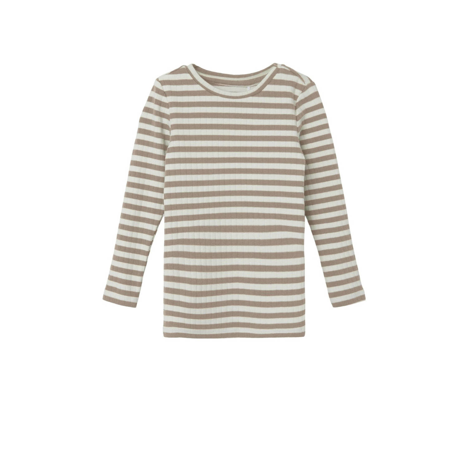 NAME IT MINI gestreepte longsleeve NMFSURAJA ecru taupe