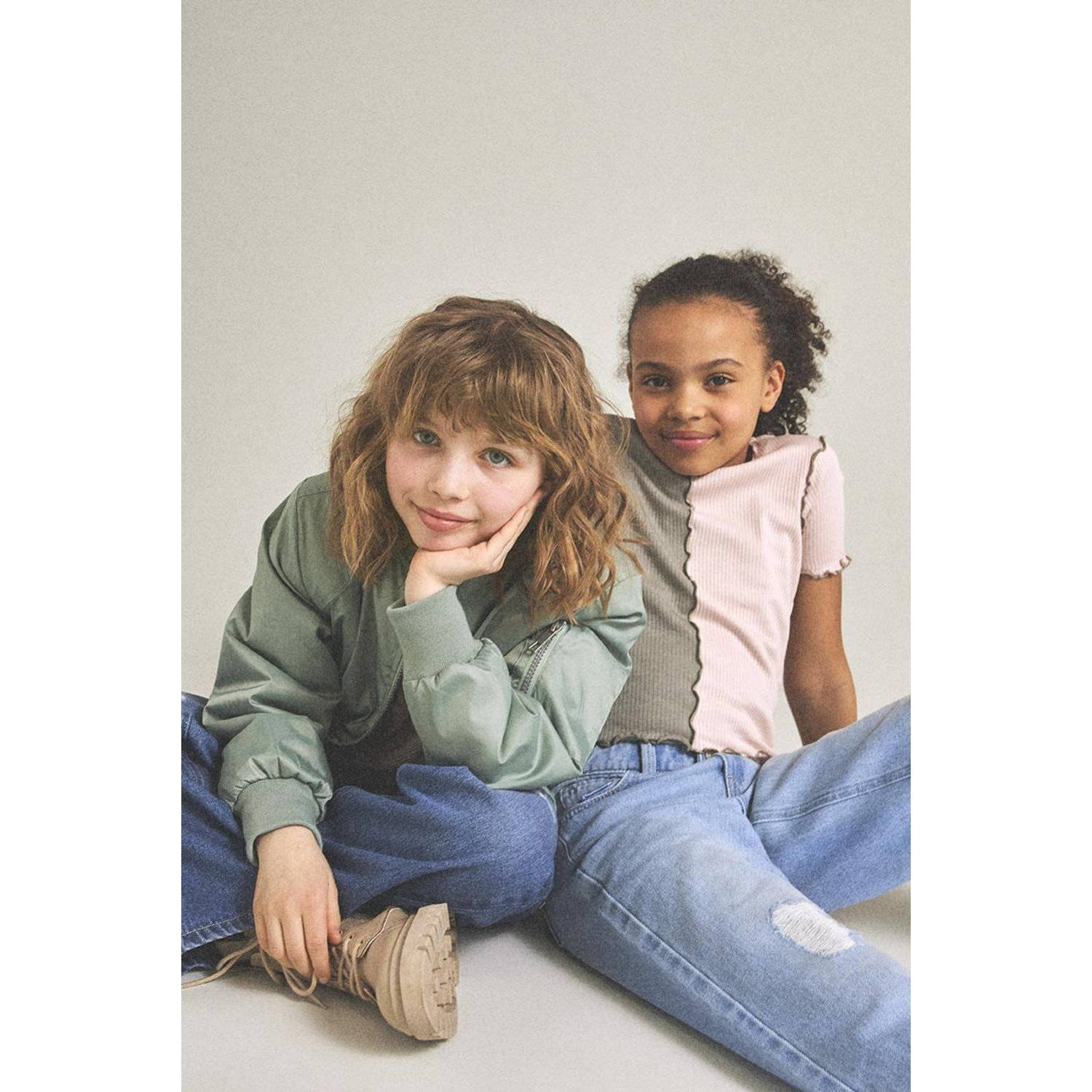 NAME IT KIDS wide leg jeans NKFROSE dark blue denim